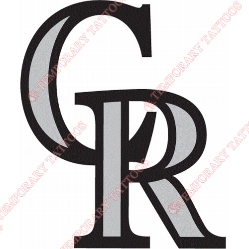 Colorado Rockies Customize Temporary Tattoos Stickers NO.1563